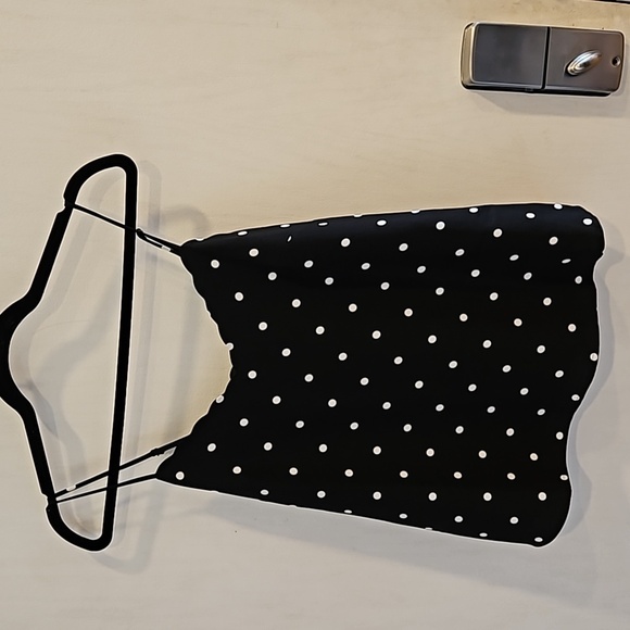 J. Crew Black and White Polka Dot Scalloped Tank 4 NWOT - Picture 7 of 8
